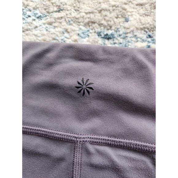 Athleta Girl Size Large 12 High Rise Stash Your Treasures Tights Purple Athletic - Picture 2 of 4